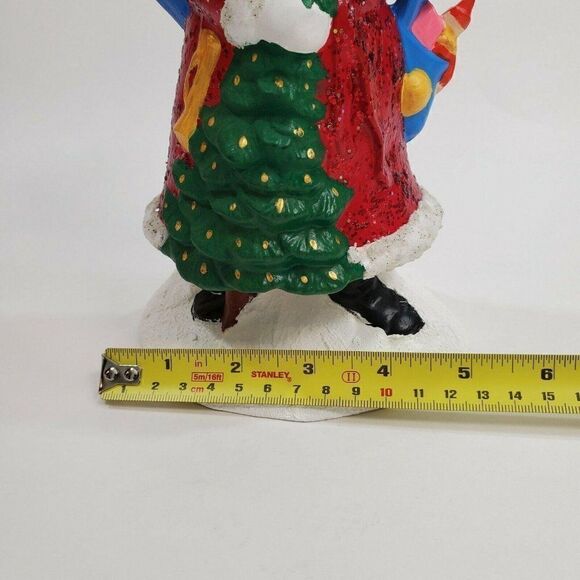Vintage Santa with Tree And Gifts Figurine 9" - Picture 6 of 9